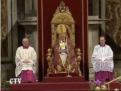 Pope on the throne